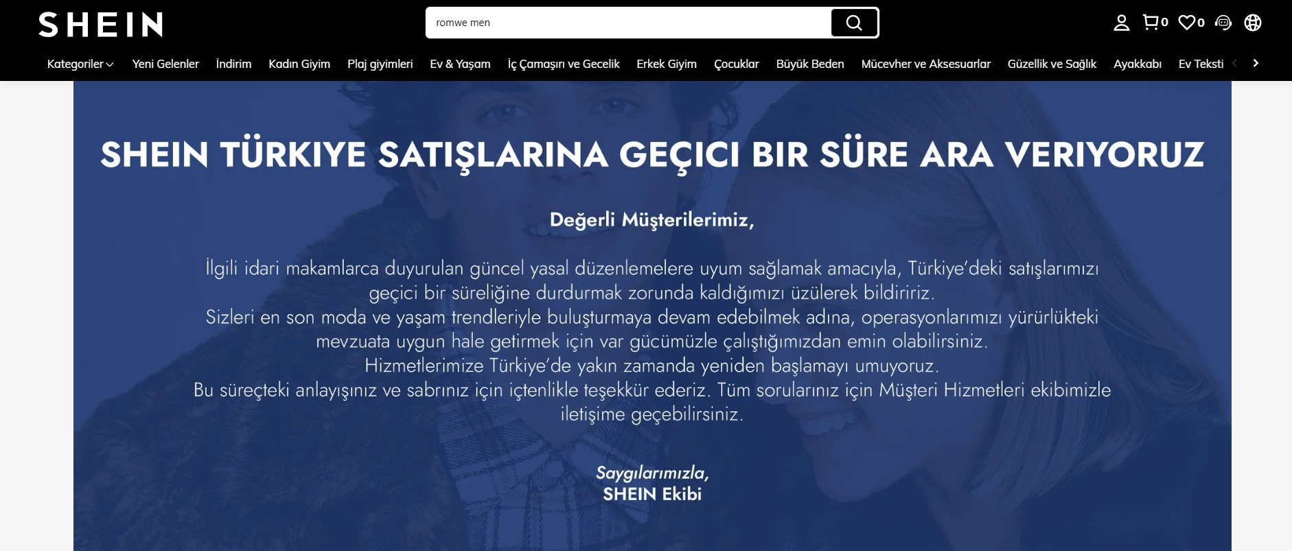 Shein Türkiye açıklma