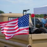 american vintage american bayrak waves back vintage truck