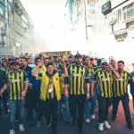 fenerbahce vibrant group fans rallying istanbul showing sports passion ekip spirit