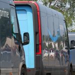 amazon prime delivery vans lined up logistics operations kentsel setting