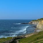 jean france saint de luz cliff atlantic ocean