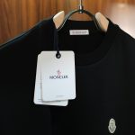 moncler black sweatshirt tags wooden hanger finans