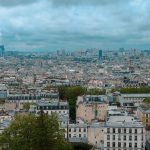 paris stunning gorunum siluet historic rooftops cloudy gun seen montmartre