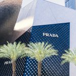 prada contemporary mimari storefront las vegas strip palm trees unique design