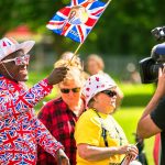 prince harry adam holding bayrak crowds converging windsor celebrate royal wedding prince